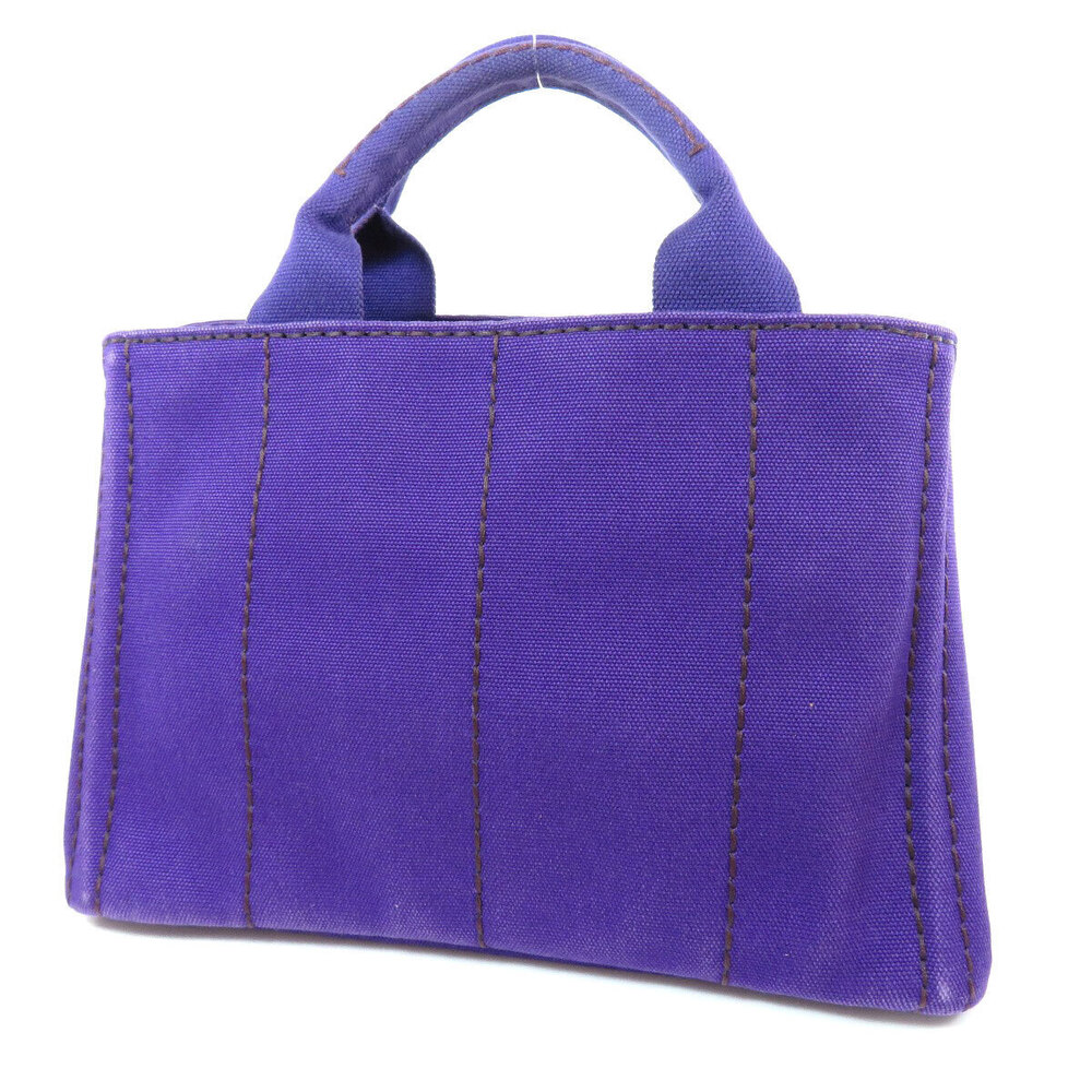Prada Canvas Bag 2way Tote Canapa Black